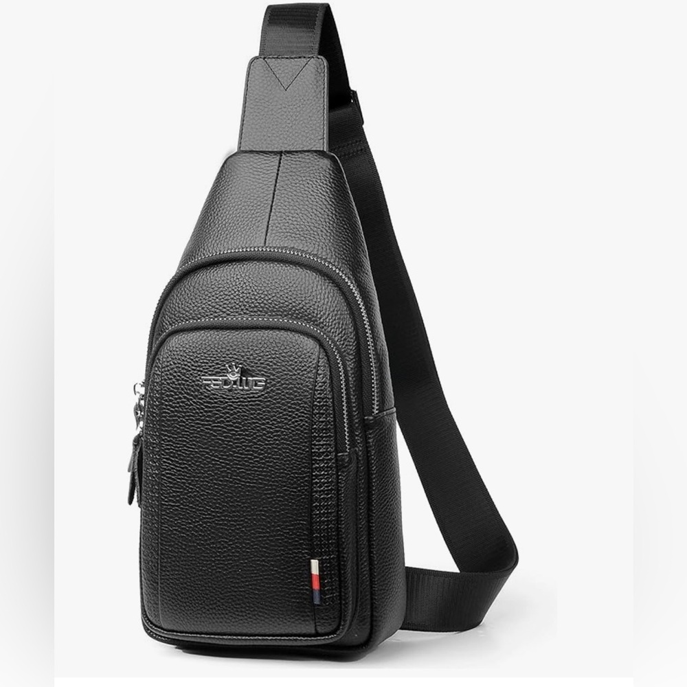 Solid Men's Black Belt Bag